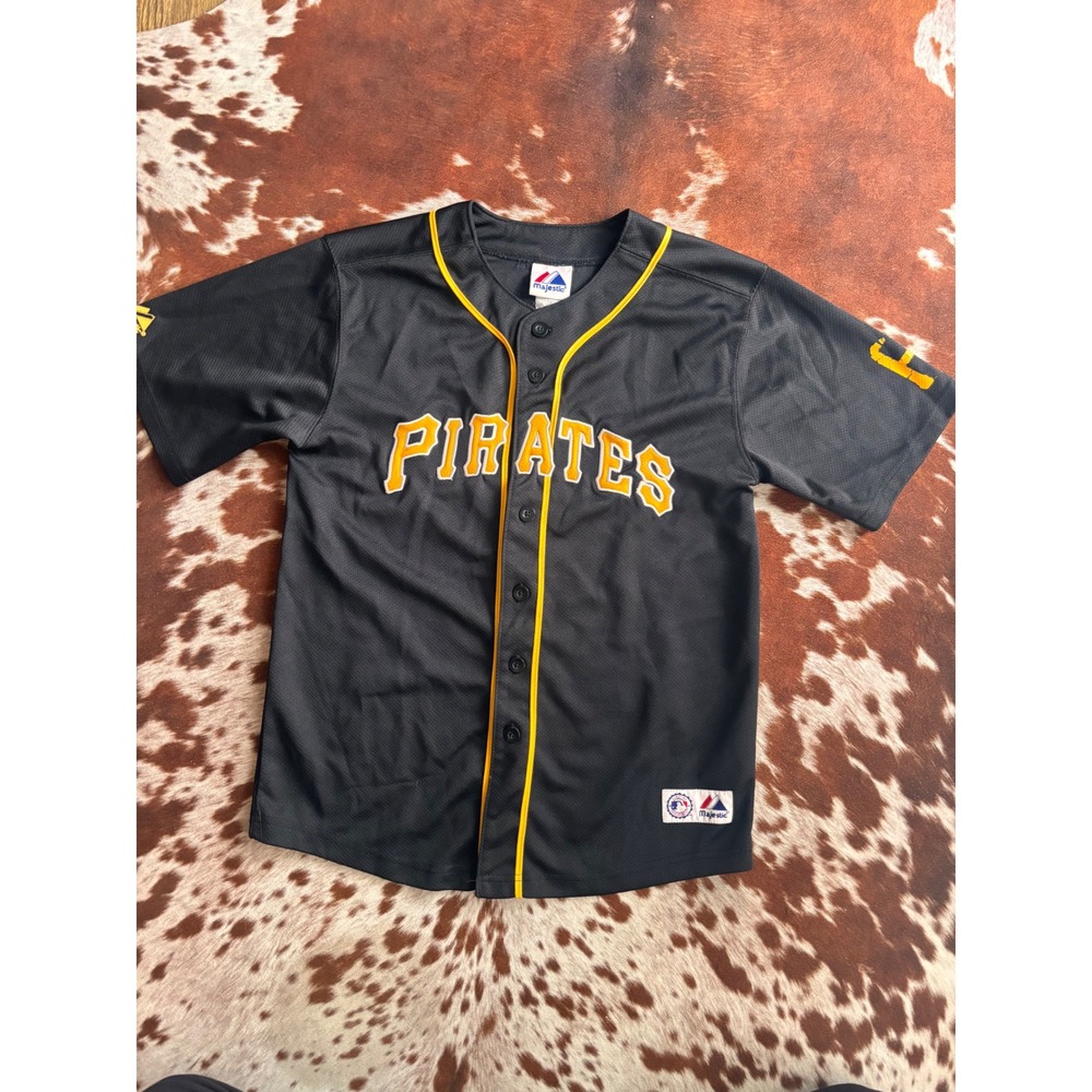 Majestic Pittsburgh Pirates Andrew McCutchen 22 Baseball Jersey Mens Small Black